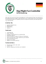 Preview for 12 page of TechGrow Day/Night Fan Controller User Manual