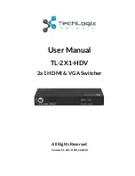 Preview for 1 page of TechLogix Network TL-2X1-HDV User Manual