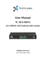 TechLogix Network TL-2X1-HDVC User Manual preview