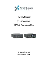 Preview for 1 page of Techlogix TL-A70-40W User Manual