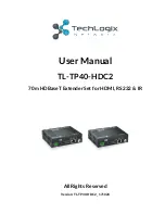 Techlogix TL-TP40-HDC2 User Manual предпросмотр