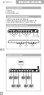 Предварительный просмотр 8 страницы Techly IDATA HDMI-4K8 User Manual