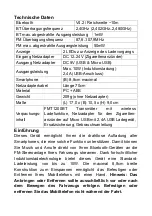 Preview for 2 page of Technaxx FMT1200BT User Manual