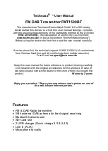 Preview for 1 page of Technaxx FMT1500BT User Manual