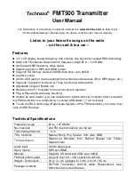 Preview for 1 page of Technaxx FMT500 User Manual