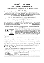 Preview for 1 page of Technaxx FMT600BT User Manual