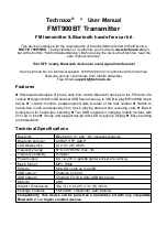 Preview for 1 page of Technaxx FMT900BT User Manual