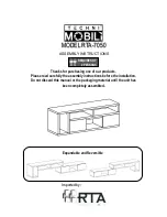 Preview for 1 page of Techni Mobili RTA-7050 Assembly Instructions Manual