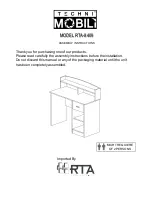 Preview for 1 page of Techni Mobili RTA-8409 Assembly Instructions Manual