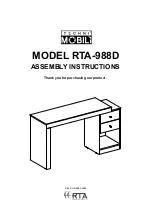 Preview for 1 page of Techni Mobili RTA-988D Assembly Instructions Manual