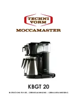 techni vorm MOCCAMASTER KBGT 20 Instructions For Use Manual preview