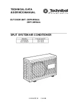 Technibel Climatisation 387107094 Technical Data & Service Manual предпросмотр