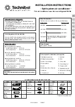 Technibel Climatisation CAF127R5I Installation Instructions Manual предпросмотр