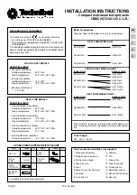 Preview for 1 page of Technibel Climatisation GR122R5TA Series Installation Instructions Manual