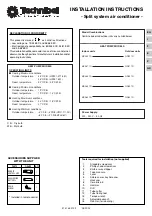 Technibel Climatisation GR201R Installation Instructions Manual предпросмотр