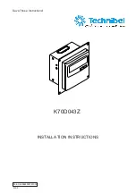 Technibel Climatisation K70D043Z Installation Instructions Manual предпросмотр