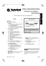 Предварительный просмотр 1 страницы Technibel Climatisation MCAF186 Installation Instructions Manual