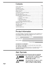 Preview for 2 page of Technibel CA 250 X5 TA Series Operating Instructions Manual