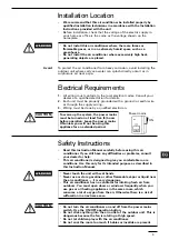 Preview for 3 page of Technibel CA 250 X5 TA Series Operating Instructions Manual