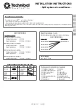 Предварительный просмотр 1 страницы Technibel GR360M4R5TAA Installation Instructions Manual