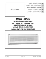 Preview for 1 page of Technibel MCW 1 B 5B Installation Instructions Manual