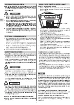 Предварительный просмотр 4 страницы Technibel MRAF128R5I Operating Instructions Manual