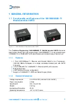 Preview for 4 page of Technica Engineering 100/1000BASE-T1 MEDIACONVERTER MATEnet User Manual