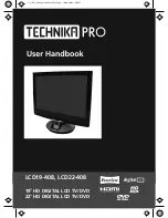 Technica pro LCD19-408 User Handbook Manual preview