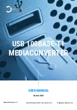 Preview for 1 page of Technica USB 100BASE-T1 MediaConverter User Manual