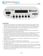 Preview for 4 page of Technical Pro FS1BT User Manual