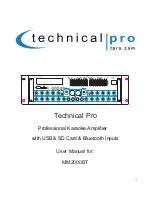 Предварительный просмотр 1 страницы Technical Pro MM2000BT User Manual