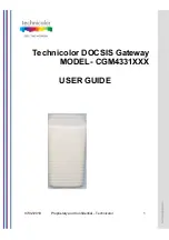 Technicolor CGM4331 Series User Manual preview