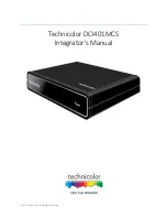 Предварительный просмотр 1 страницы Technicolor DCI401MCS Integrator'S Manual