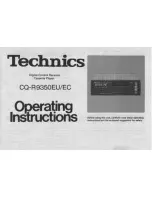 Preview for 1 page of Technics CQR9350EC - AUTO PRODUCTS Operating Instructions Manual