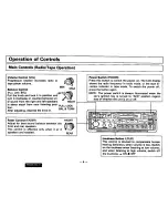 Preview for 4 page of Technics CQR9350EC - AUTO PRODUCTS Operating Instructions Manual