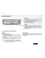 Preview for 17 page of Technics CQR9350EC - AUTO PRODUCTS Operating Instructions Manual