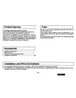 Preview for 25 page of Technics CQR9350EC - AUTO PRODUCTS Operating Instructions Manual