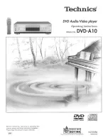 Technics DVD-A10 Operating Instructions Manual предпросмотр