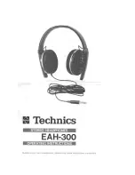 Предварительный просмотр 1 страницы Technics EAH-300 Operating Instructions Manual