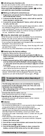 Preview for 5 page of Technics EAH-F50B User Manual