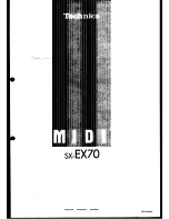 Preview for 1 page of Technics Midi SX-EX70 User Manual