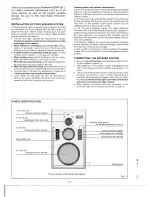 Preview for 2 page of Technics Monitor 1 SB-M1 Operating Instructions Manual