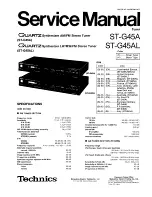 Technics Quartz ST-G45A Service Manual preview