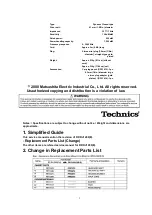 Preview for 2 page of Technics RP-DJ1210 Service Manual