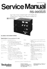 Technics RS-9900US Service Manual preview