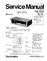 Technics RS-B10 Service Manual preview