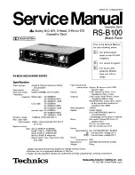 Preview for 2 page of Technics RS-B100 Service Manual