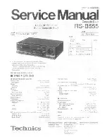 Preview for 1 page of Technics RS-B555 Service Manual