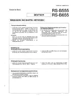 Preview for 5 page of Technics RS-B555 Service Manual