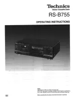 Предварительный просмотр 1 страницы Technics RS-B755 Operating Instructions Manual